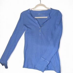 Aerie Sky Blue Long Sleeve Henley